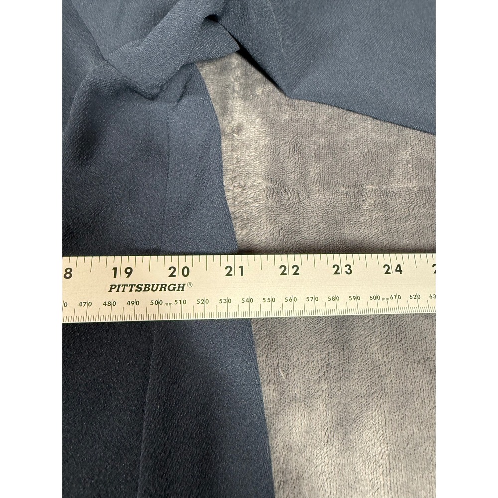 Tibi Blue Triacetate Blend V-Neck Blouse Long Sleeve Elastic Cuff XS F118SV7182 - Picture 8 of 12
